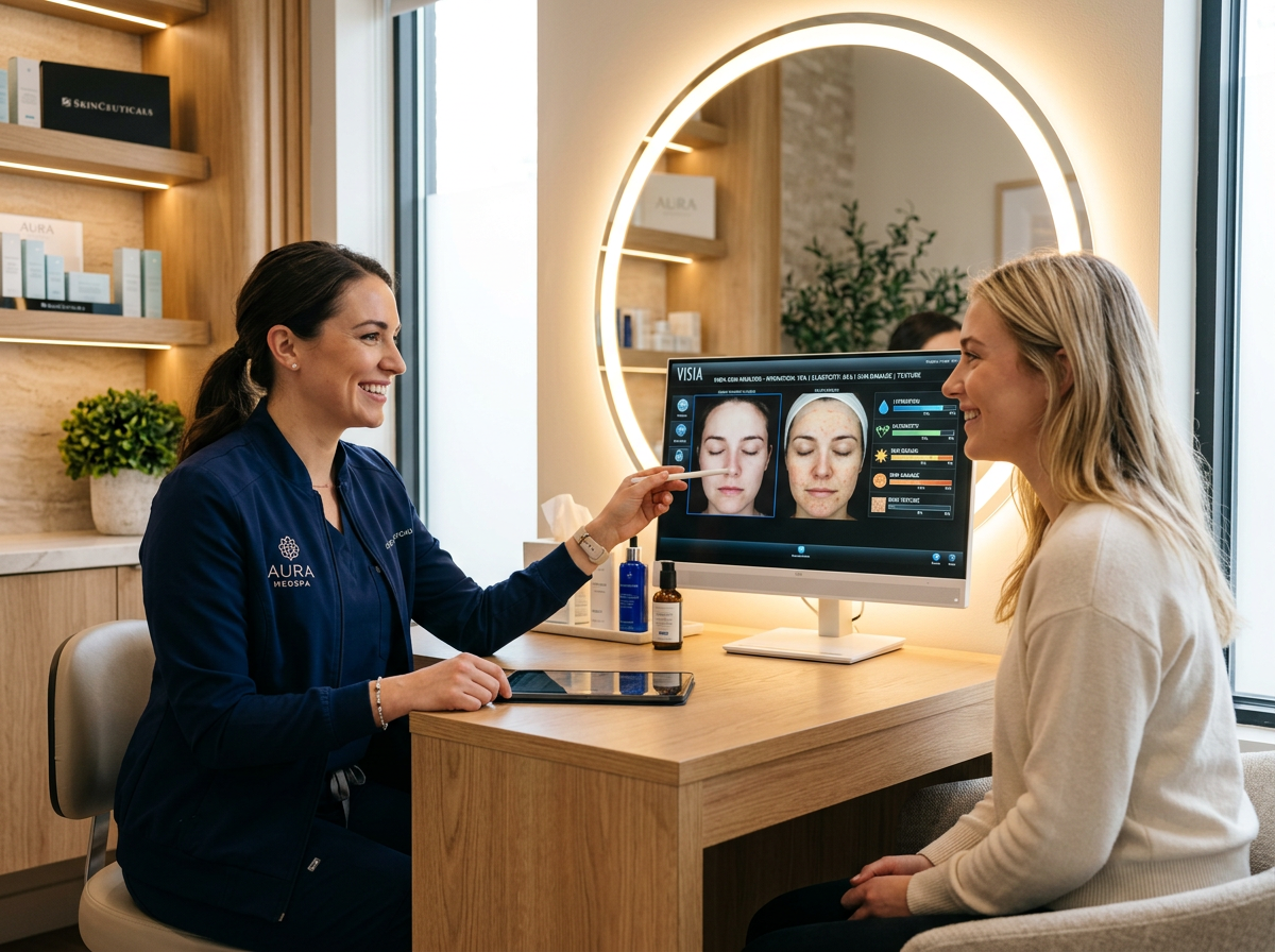 Spa client receiving a treatment